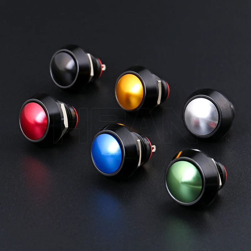 new shell waterproof ip65 12mm momentary push button switch,mini metal dome switch 2 pin