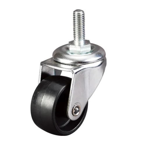 
3 inch Furniture Plastic Swivel Threaded Stem Caster With PU Wheel 