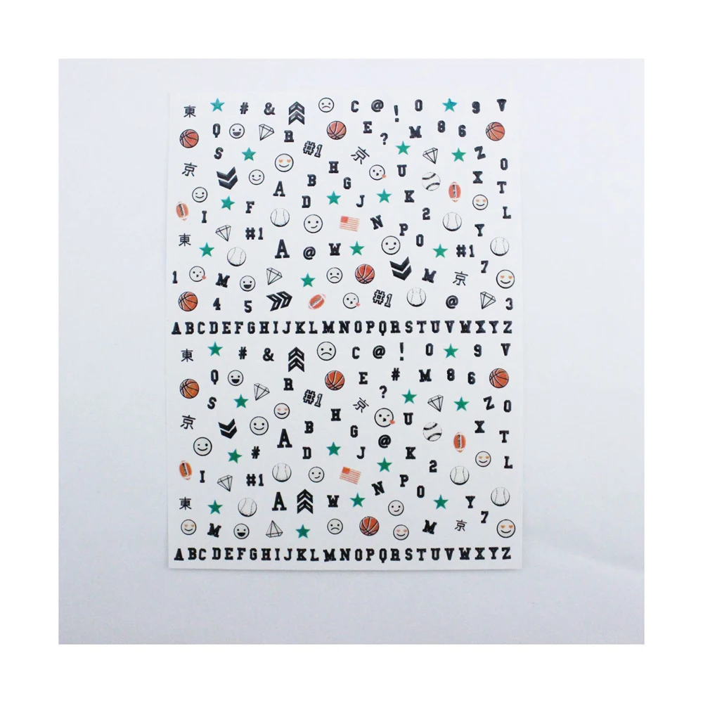 Free Sample Customized Wholesale Designer Adhesive Nail Sticker For Nails Art