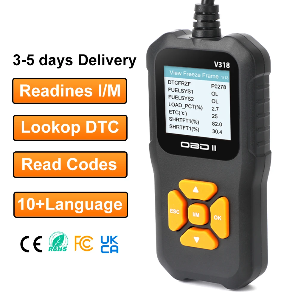 Dropshipping V318 handheld auto diagnostic inspection tool device code reader scan tool automotive diagnostic tester