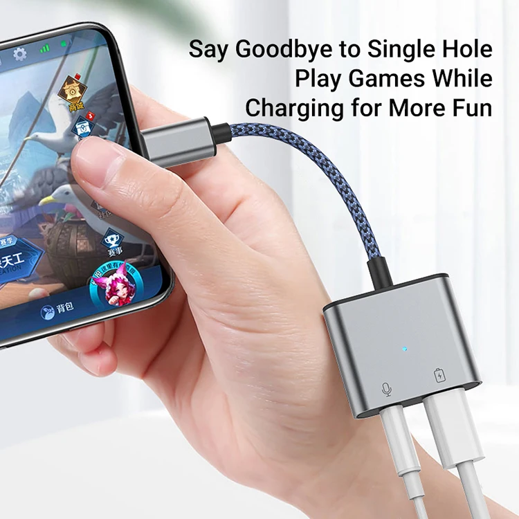  Адаптер 2 в 1 type-c со светом usb-c для 3 5 мм аудио конвертер aux адаптер мобильного