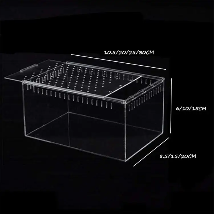 Factory Custom Plexiglass Enclosure Pet Feeding Box Acrylic Terrarium Reptile Cage