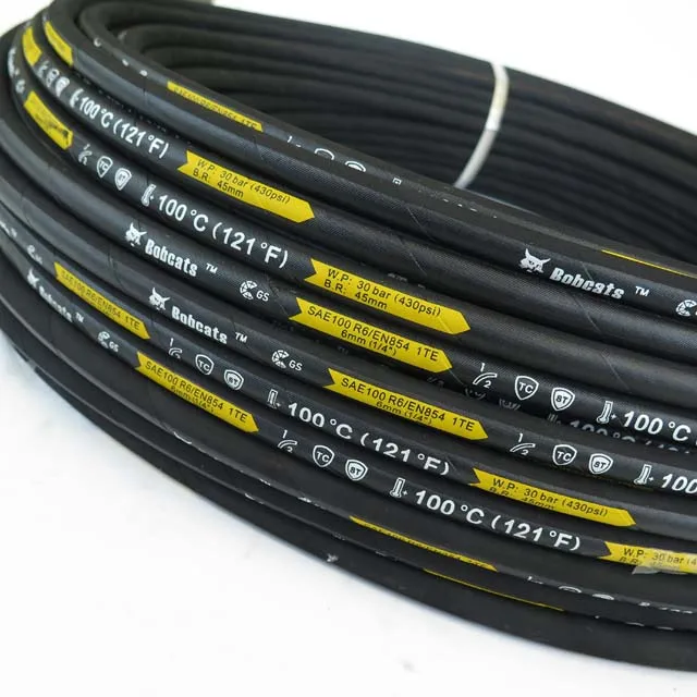 1-1/4 inch gray wrap surface SAE 100 R6  fiber reinforced hose