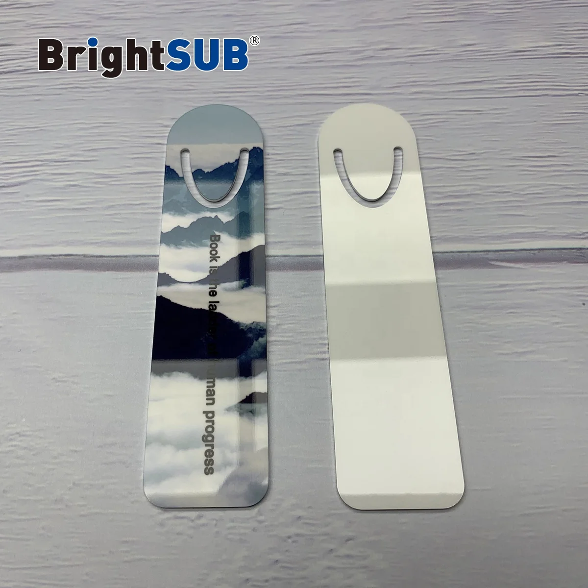BrightSUB 1.0mm LS-CBM003 gloss white sublimation aluminum bookmark dye sublimation blank Custom printable blanks coating plate