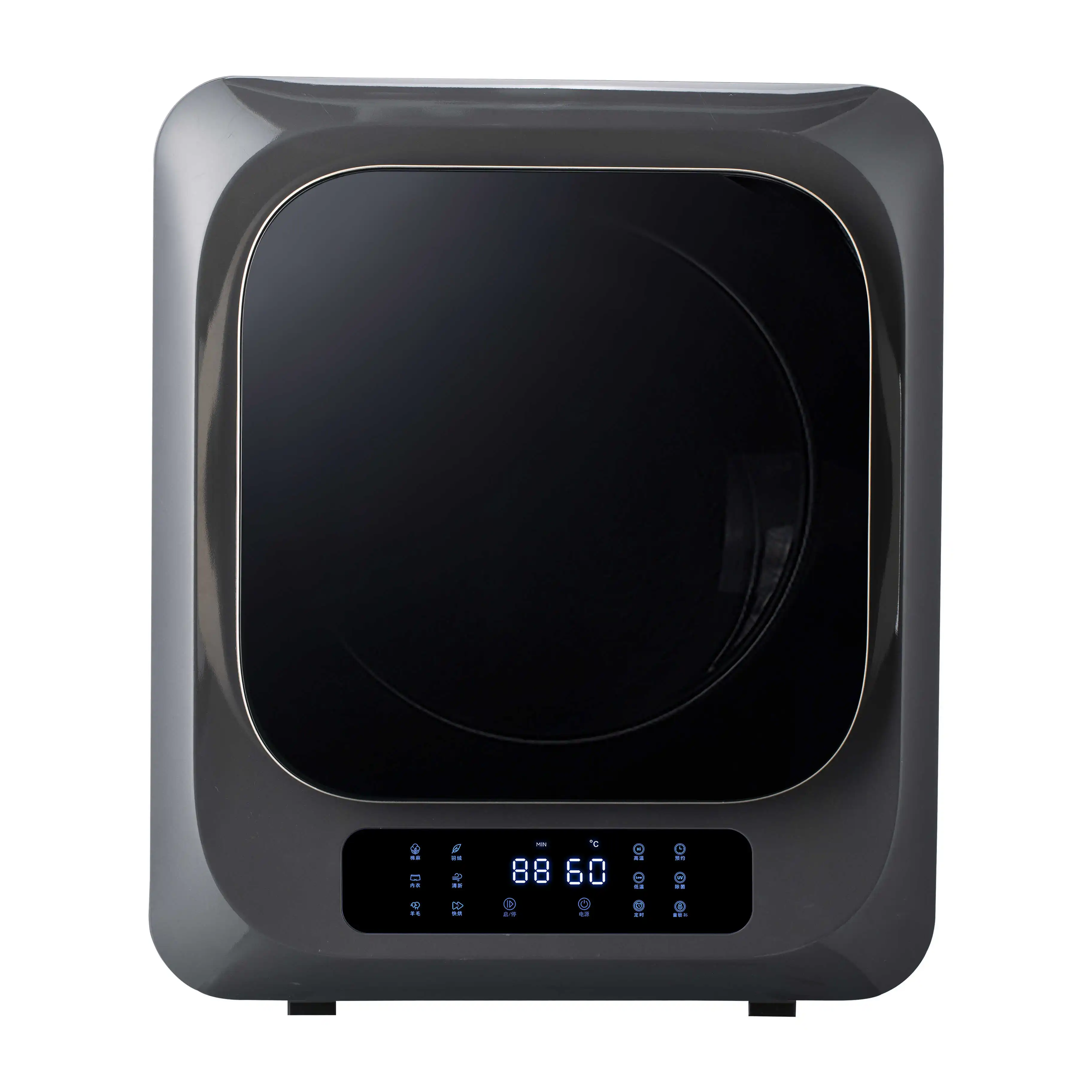 2.5KG Grey Tumble Dryer Automatic Mini Electric Dryer for Household RV Use UK Plug Manual Power Source Vented Drying Type