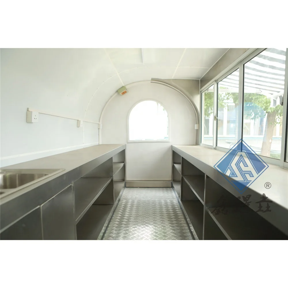 Cute food truck moto food shop mobile food truck bright colors