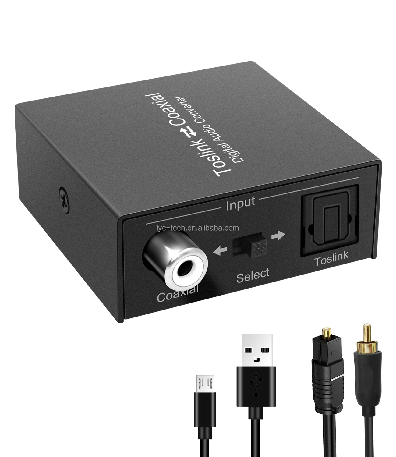 
 Audio Converter Adapter Coaxial/Toslink to audio Digital signal converter  