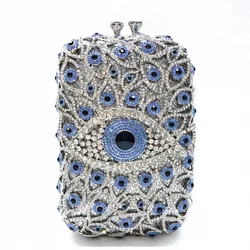 Lady fashion Wedding Party Handbag Crystal Clutch evil eyes Rhinestone Purse Evening Bags and Clutches for Women