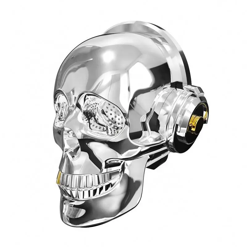 OneDer V7 Skull Portable Blue tooth Wireless Speaker Creative Gift with Handsfree Mic FM