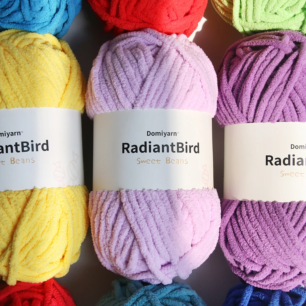 High Quality Sweet Beans 100G/5Mm for Scarf Blanket Chunky Polyester Yarn