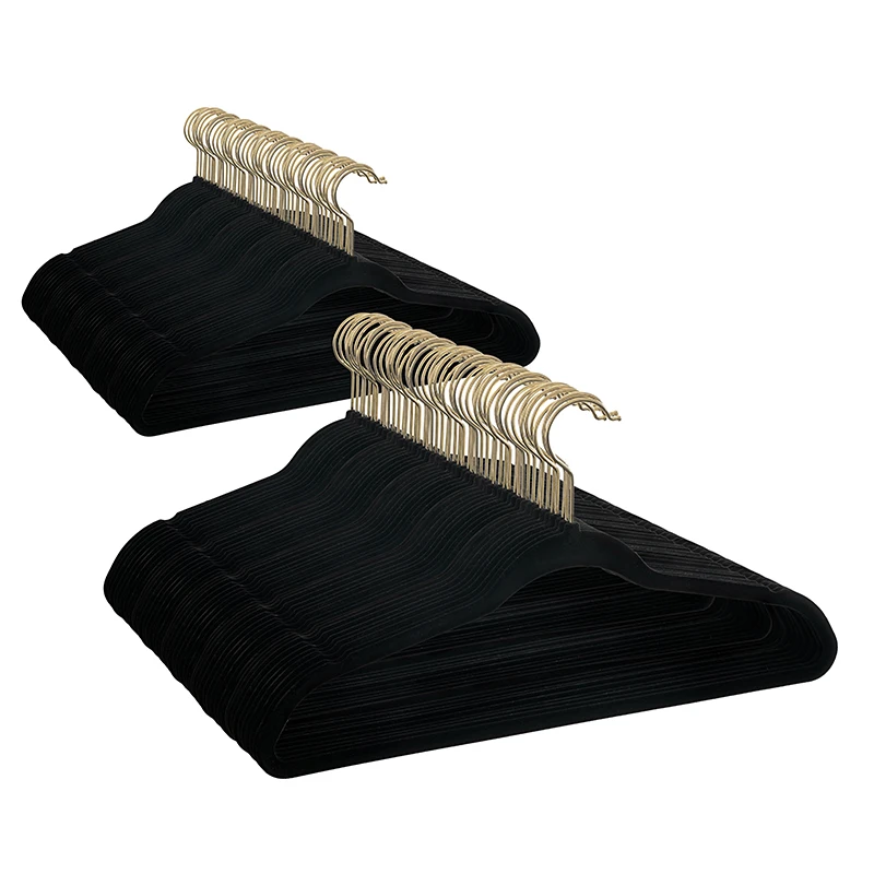 XINDA Plastic Hanger In Black,White,Grey Color,Custom Anti Slip Plastic Velvet Hanger Clothes