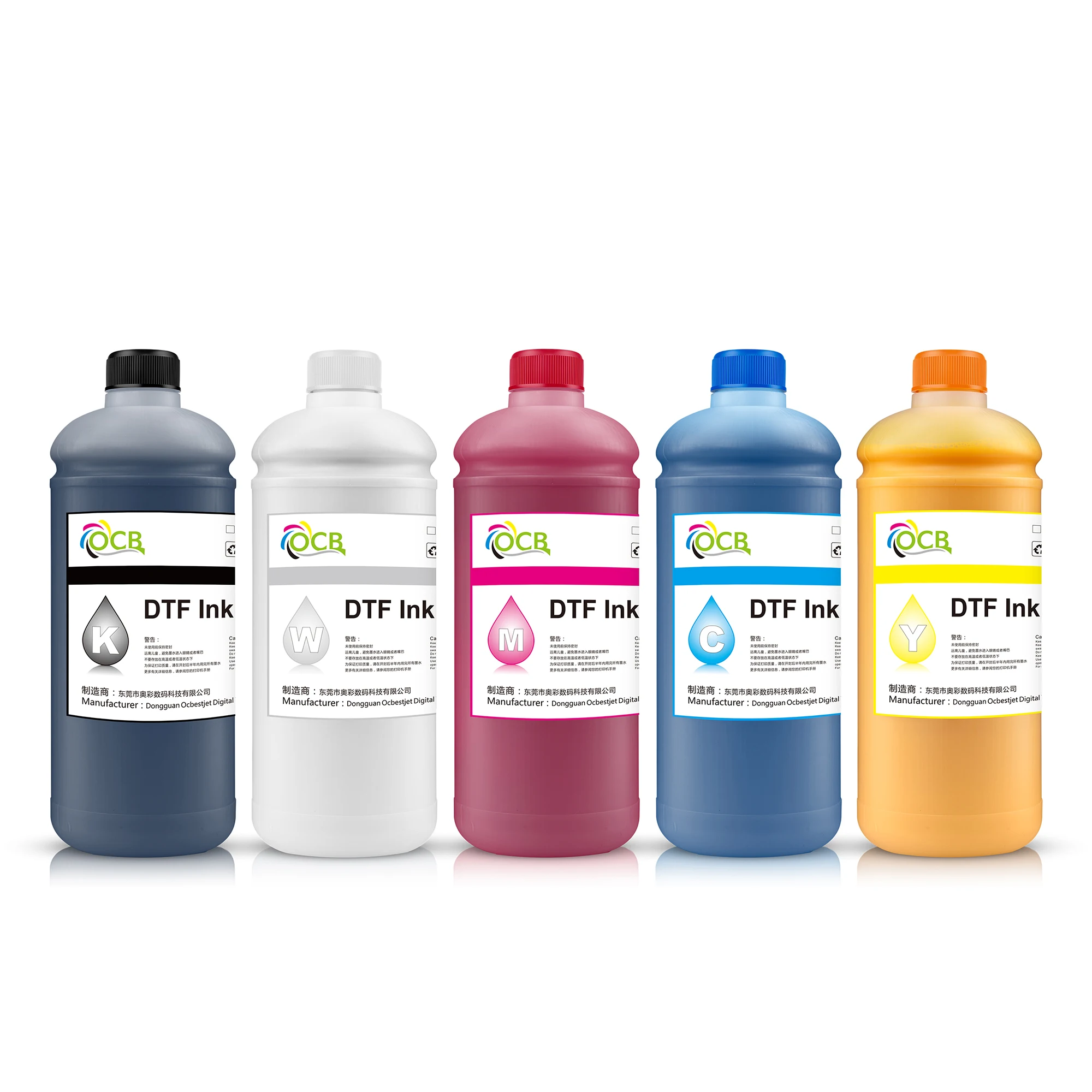 Высококачественная чернильная печать Ocbestjet 1000 мл, стандартная цифровая печать на футболках, текстильной пленке, Переводные чернила DTF