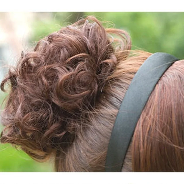 Dongguan Manufacturers Ball Hair Curls Ancient Costume Plate Hair Ring Flower Bud Head Fluffy Wigs