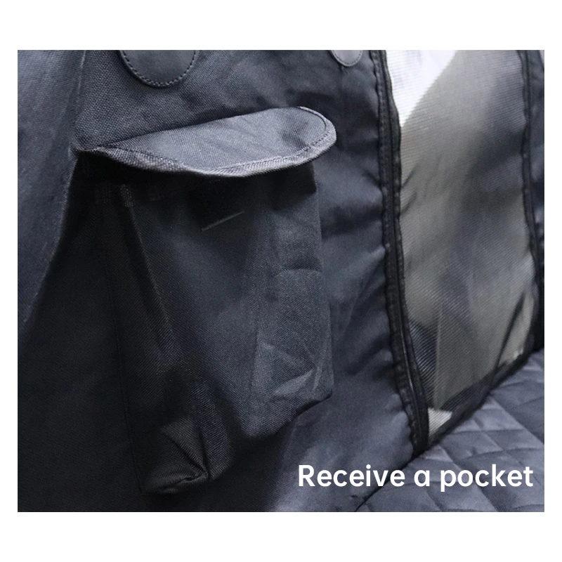 Dog Pet Travel Breathable Car Back Seat Cover Hammock for SUVs Trucks with Storage Pockets