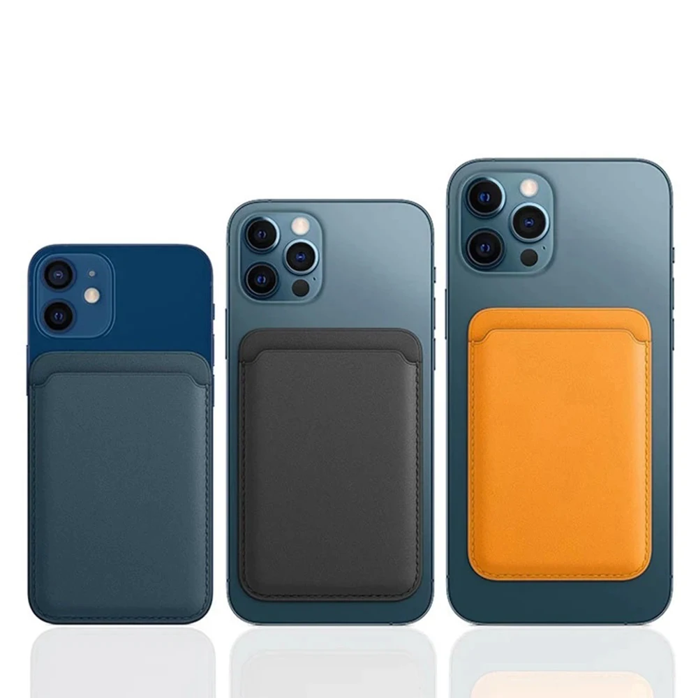 Magnetic Wallet Leather Card Clip for iPhone 14 13 12 Pro Max Plus mini Magnetic Card Holder Bag Phone Case Accessories