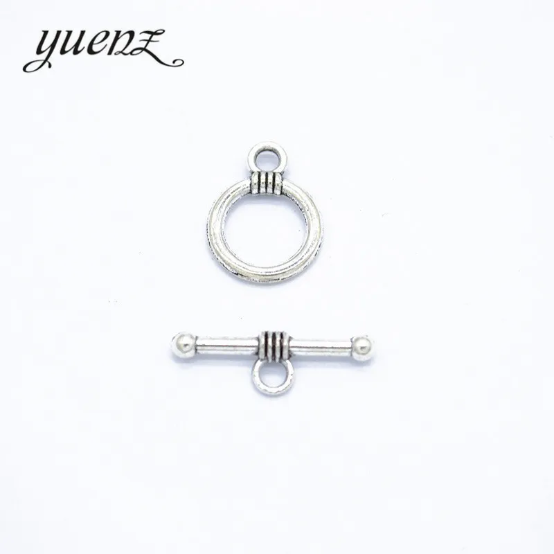 YuenZ Antique Silver Round-shaped OT Toggle Clasp Metal Fastener Bracelet For Jewelry Making DIY Accessories V212