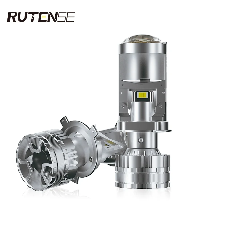 RUTENSE  Newest design car lights systems led headlights projector motorcycle bi len auto lamp universal