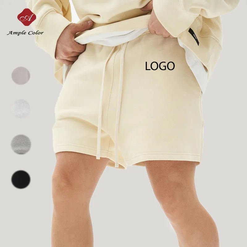 Custom Men Shorts Summer Sports Running Drawstring Jogger Gym Shorts Terry Cotton Sweat Shorts