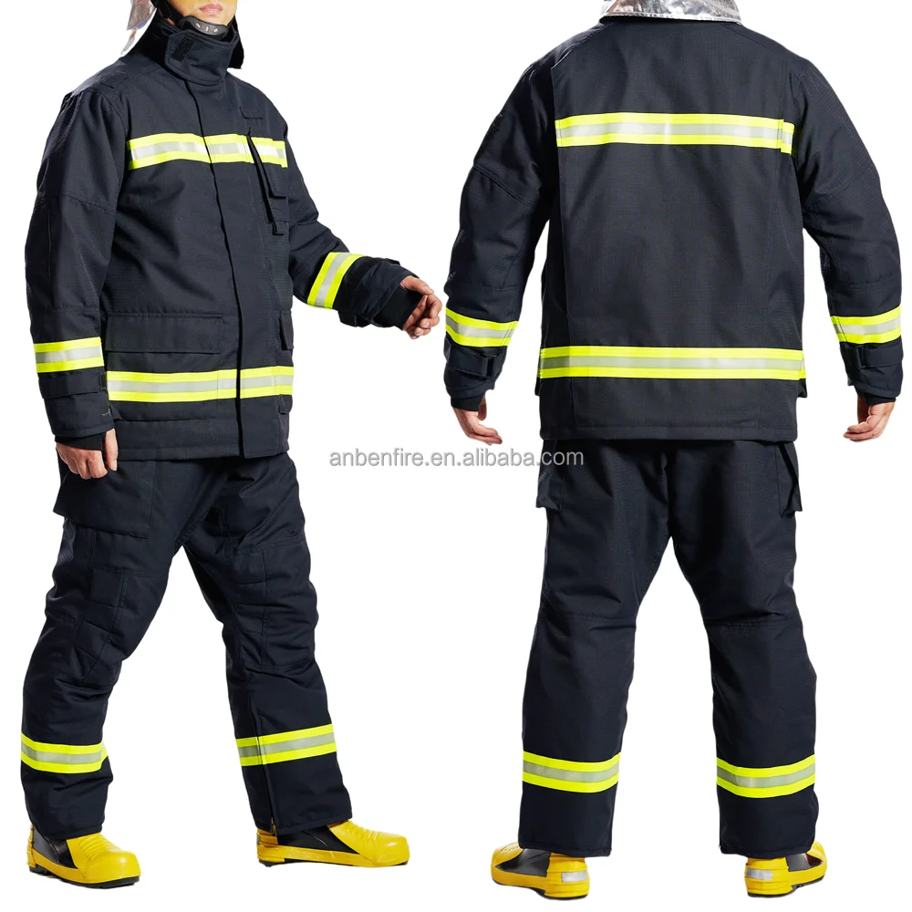ANBEN FIRE All Size Stock 17 Style Professional Flame Retardant Aramid Firefighting Suit Rescue Working Firefighter Clothes