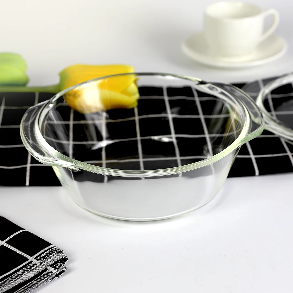 Multifunctional kitchen ware clear cooking pan glass pots and pans set