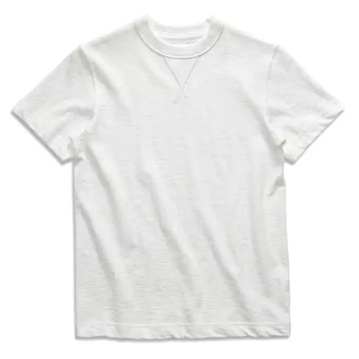 Customized Heavy Weight  High Quality Oversized Thick Men Short Sleeve Blank Chunky Heavy Cotton T Shirt