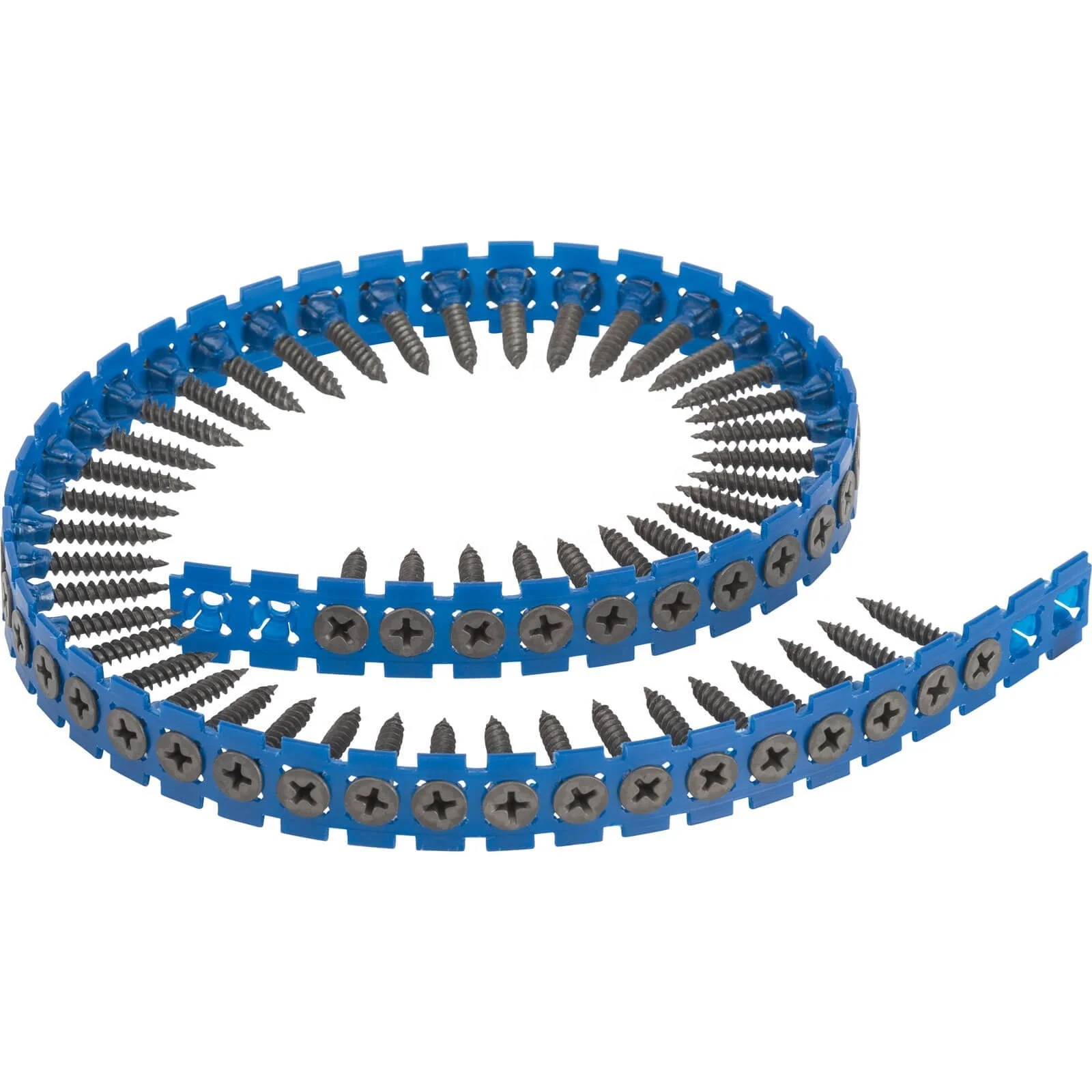 Collated screws with plastic strip sharp point plastic strip drywall grey screws