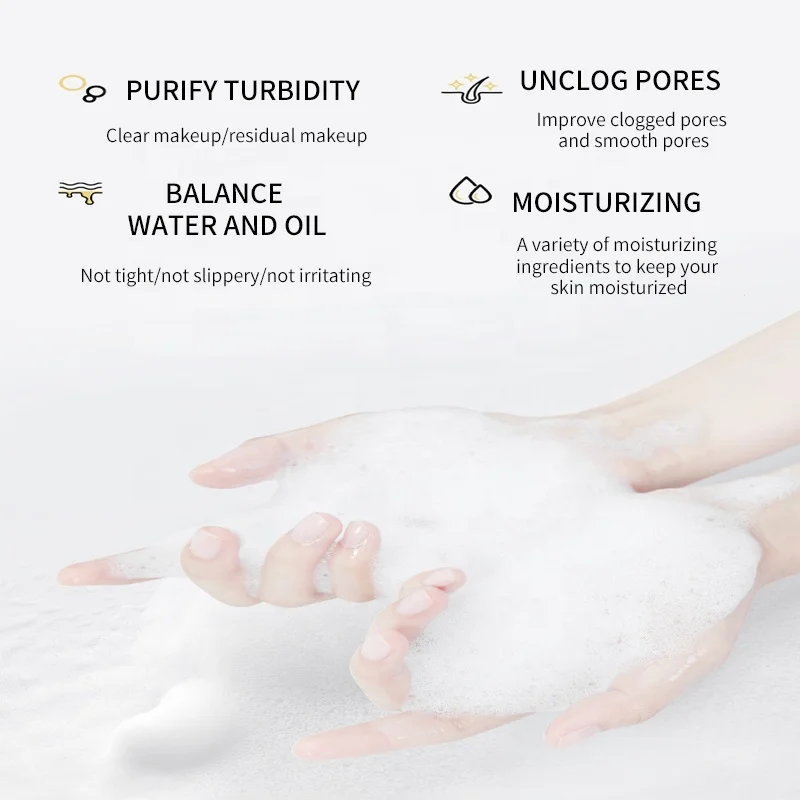 Factory direct sales Amino acid cleansing mousse moisturizing oil control pore tightening facial cleanser