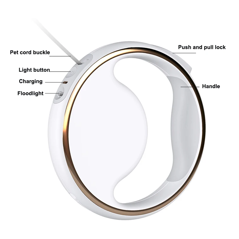 Long Luxury Dog Leash With Light Smart All In One Dog Leash For Small And Large Dog