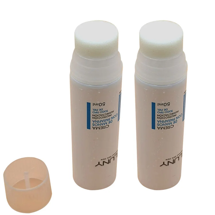 Cosmetic Tube with Sponge Applicator for BB Foundation Cream Packaging Best Sell Plastic Offset Printing Yili Custom Color 50ml