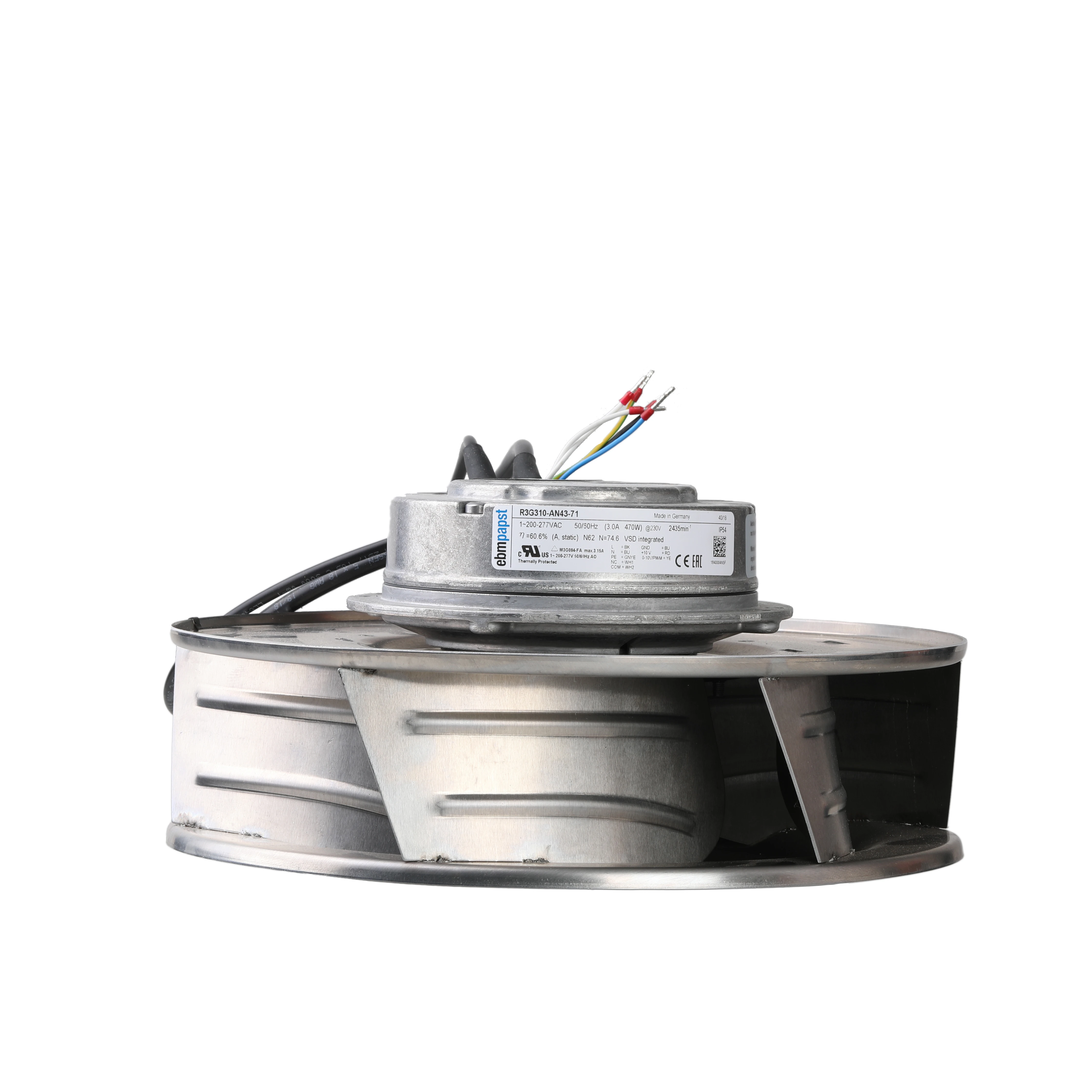 R3G310-AN43-71  ebmpapst centrifugal fan EBM-PAPST TYPE:R3G310-AN43-71  EBM FAN 230V ebmpapst brand of germany
