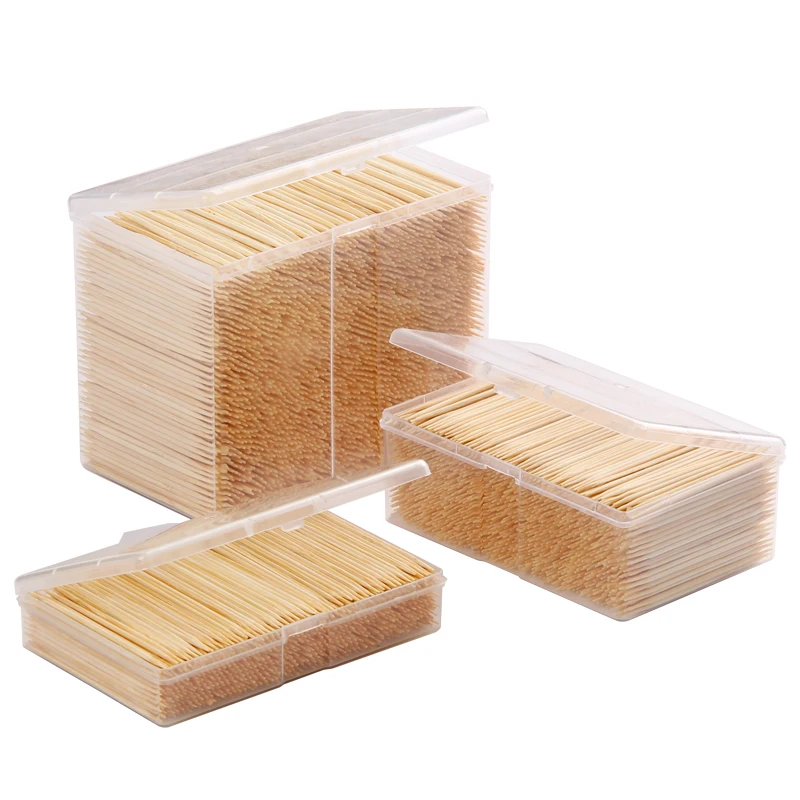 
Manufacturer Wholesale Bamboo Home Restaurant Usage Disposable Buik plastic container pp toothpicks 1000 box 