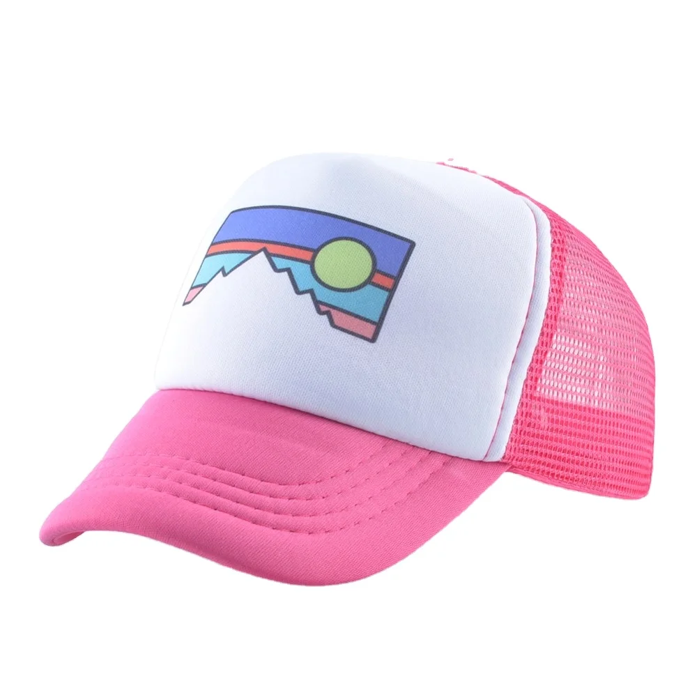 Lovely Baseball Caps Children Trucker Bone Hip Hop Cap Fox Pattern Snapback Girls Sun Hats For Boys Outdoor Mesh Caps