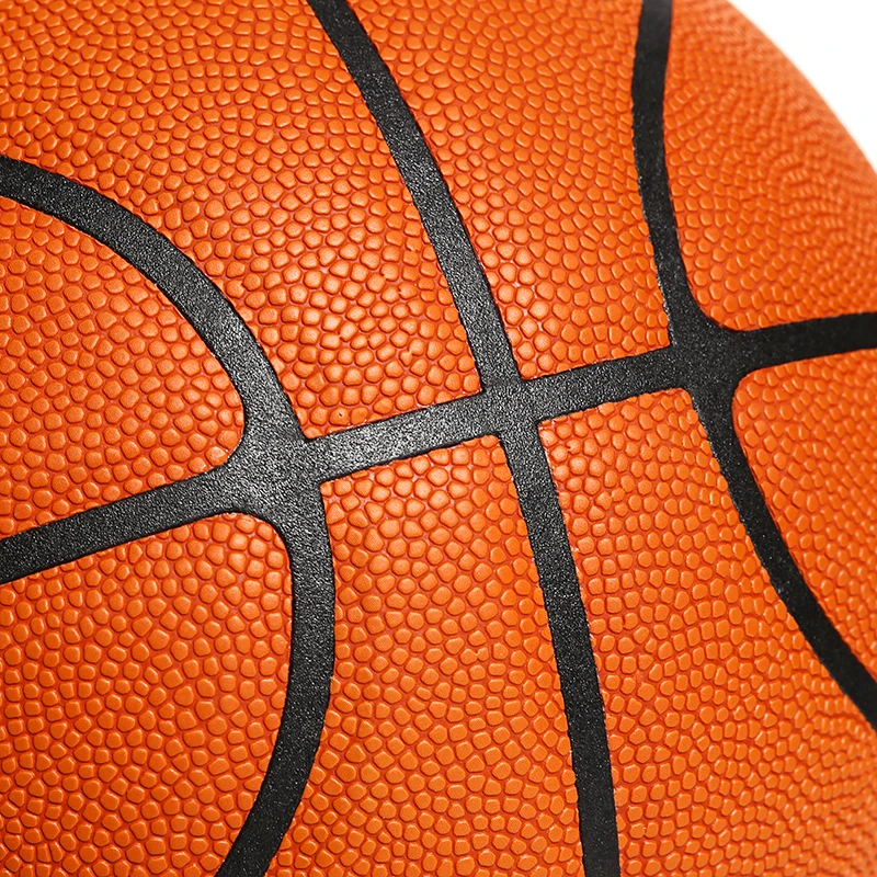 Custom Size 7 6 5 Compsite PU Training Basketball, Tacky Moisture Absorbing Leather Basketball Ball