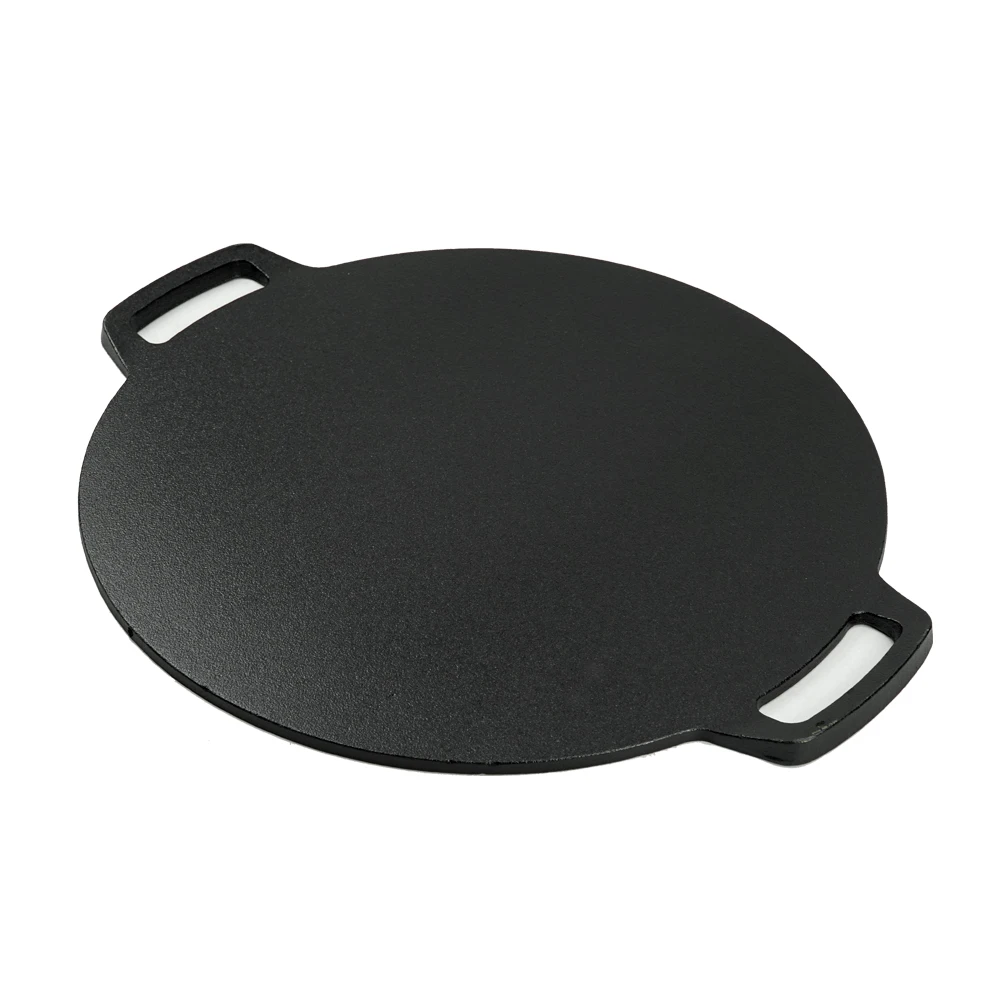 Multipurpose Korean Style Die-cast Iron Outdoor Food BBQ Round Non Stick Griddle Grill Pan camping tools