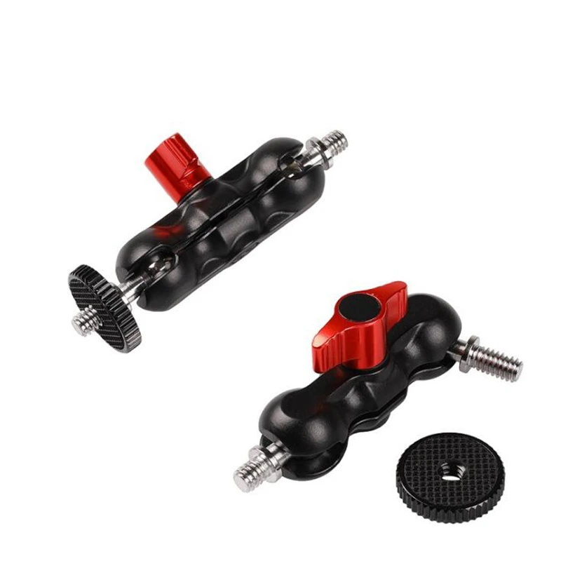 Universal Monitor Bracket Magic Arm 1/4 inch Dual Ball Head Clamp Clip Adapter for Phone Light Photo Studio Accessory