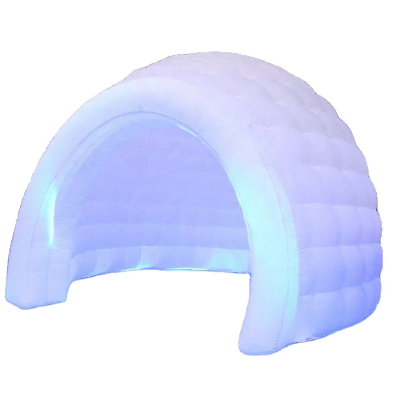 Custom Size Giant Inflatable Tent White LED Lighting Inflatable Igloo Dome Tent for Sale
