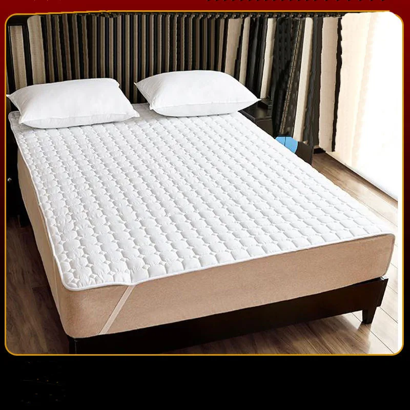 Welcome Customize High Quality 5star Hotel Pure White Thickened Matte Bed Mattress Home Protective Mat Hotel Bedding Set