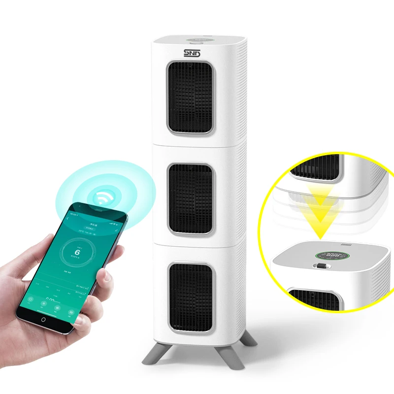 Whole sale good price WIFI smart app control DIY air purifier for office