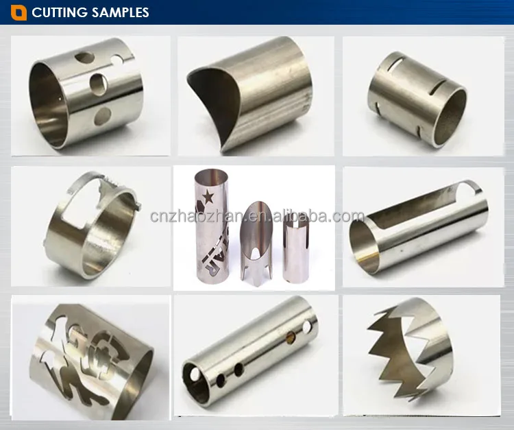 zhaozhan 1.5KW 2KW Circular Section Round Square Rectangular Tubes Stainless Metal Laser Fibre Lazer Cutting Machine