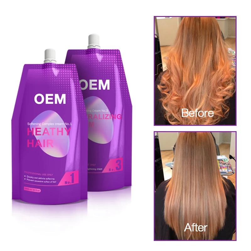 Wholesale Private Label Long Lasting Curling Perm Cream Hair Rebonding Lotion Wave Natural Salon Professional Curly Hair Perm