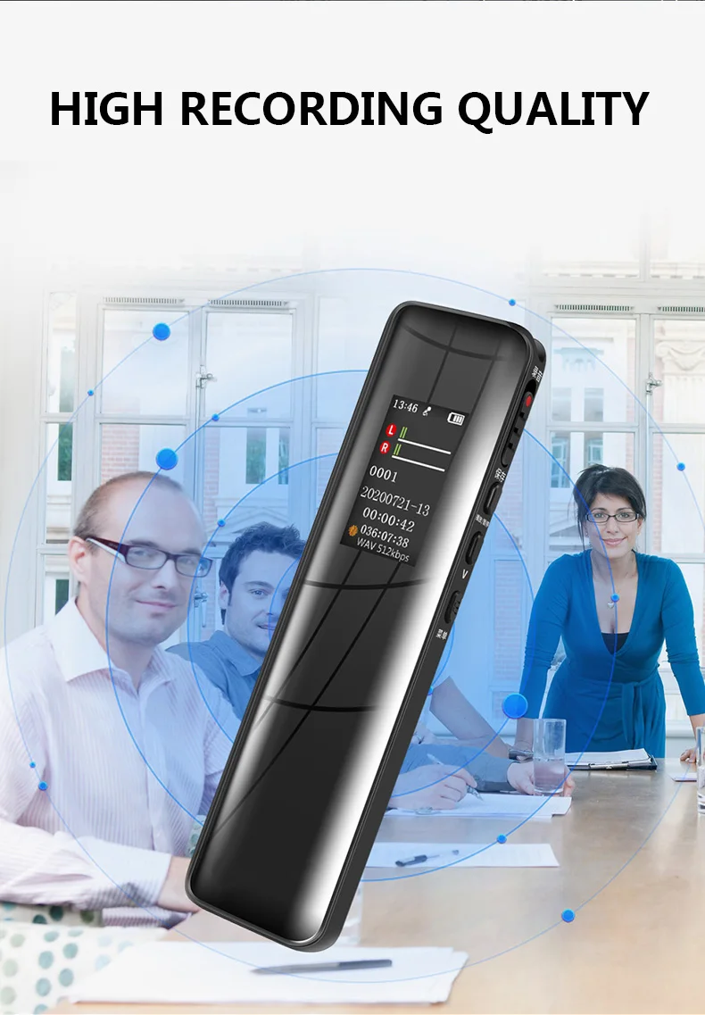 Latest Design Factory Price Digital Voice Recorder V95 Sound Recorder for Students Journalists and Lawyers