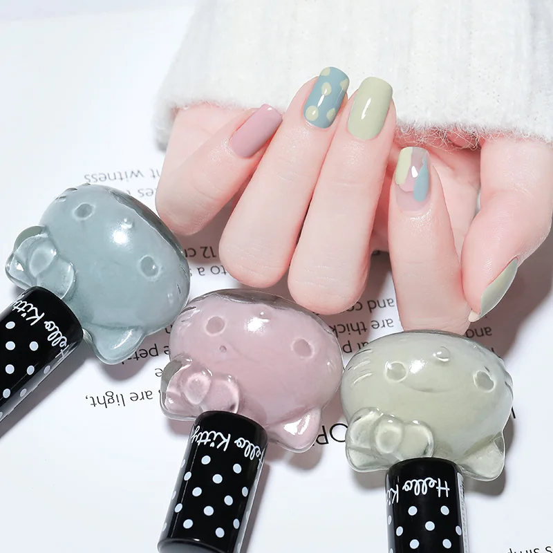 
2021 New Design Cute Sweet Cat Nail Polisher Non-Toxic Quick-drying Nail Polish Gel Wholesale 