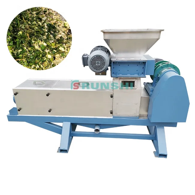 Stainless steel food waste screw press processing machine/cassava residues dewatering screw press