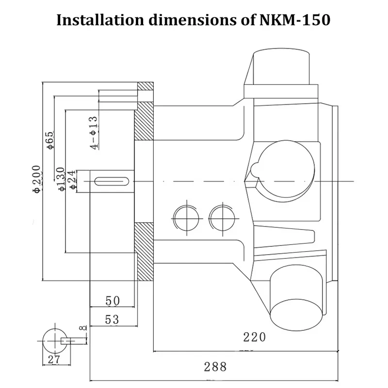 SPMEKE NKM-150 Stirring motor piston type stepless adjustable explosion-proof fire safety air motor