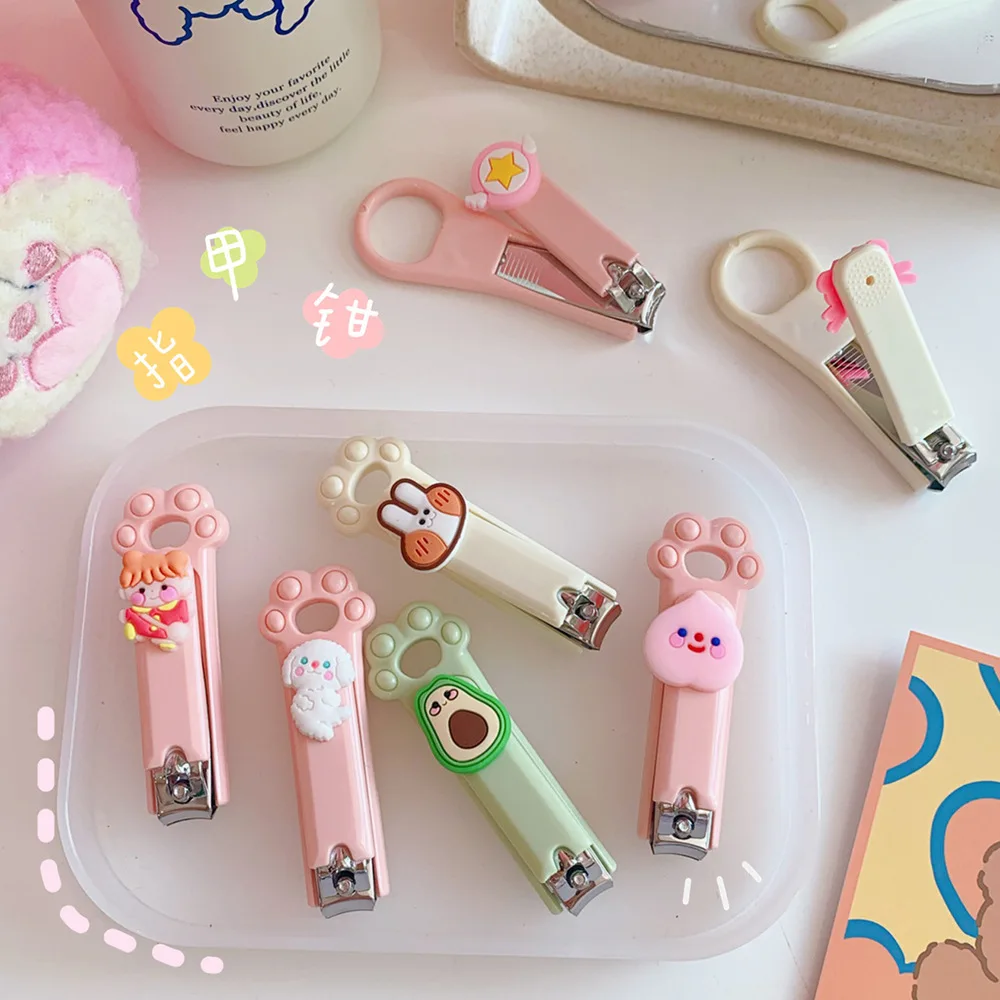 Мини-кусачки для ногтей Cutie домашние кусачки взрослых односторонние Мультяшные креативные складные ножницы