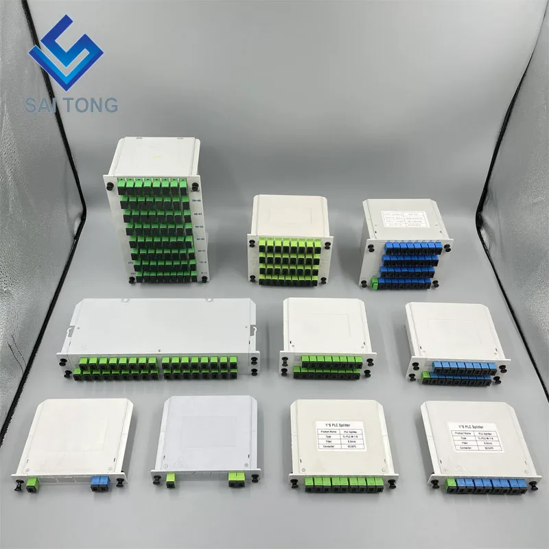 1:2 SC/APC Card PLC fiber optical splitter card inserting splitter waterproof SC UPC LGX box cassette type splitter