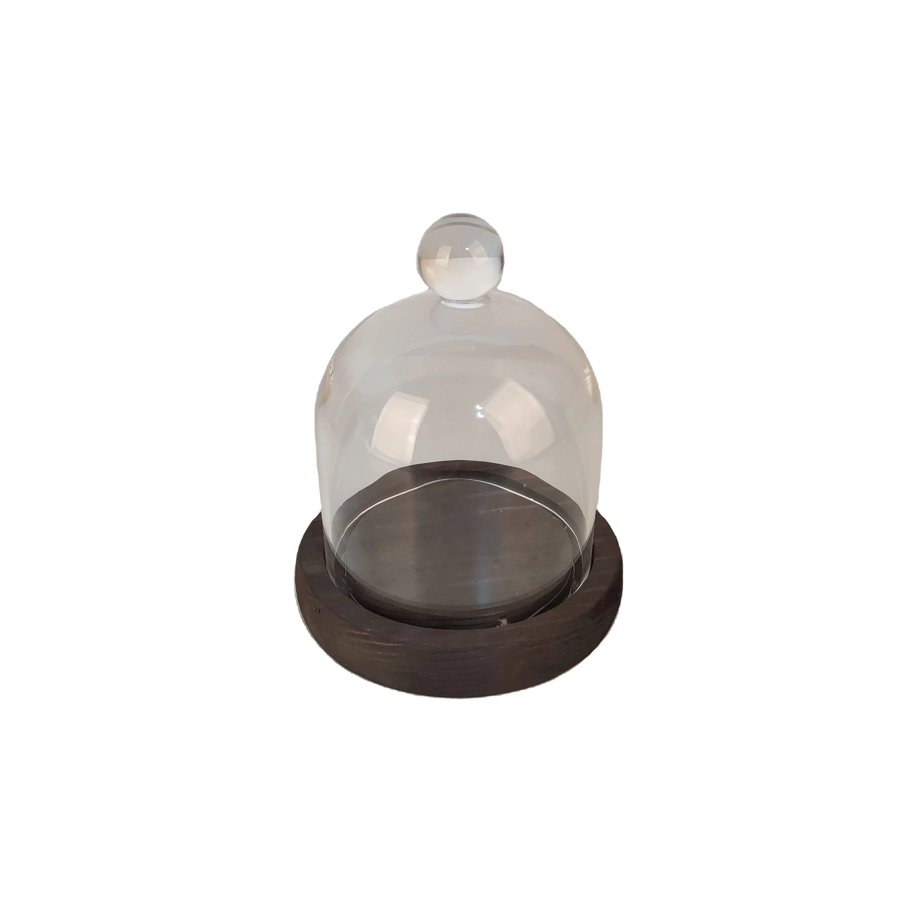 Yongsheng Handmade round Flower Glass Dust Cover Burning Color Base Classic Art Home Decor Wedding Display Comes Box Packaging