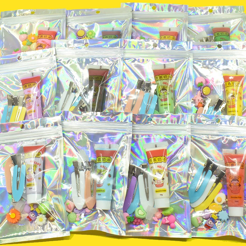 15g Simulation Cream Glue Cartoon Resin Charms Set For DIY Handmade Hairpin Material Kids Toys Gift Jewelry Making