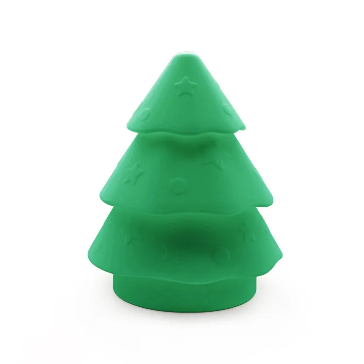 Cute Christmas tree silicone pat light night light USB charging silicone rainbow atmosphere light creative cartoon table lamp