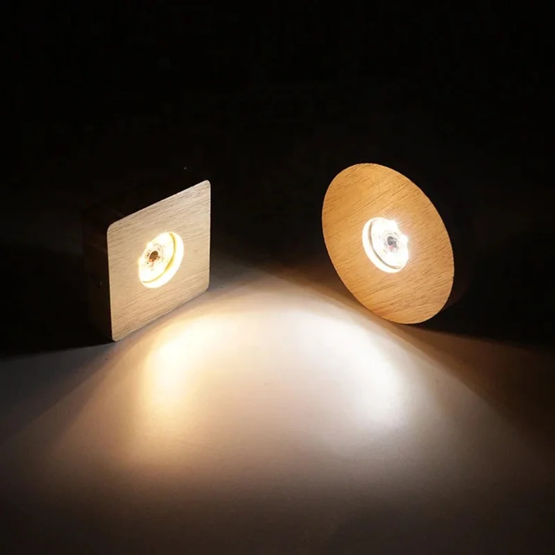 5mm Acrylic 3D Night Lights Wood Base Led Display Stand Holder Powered by AAA Batteries